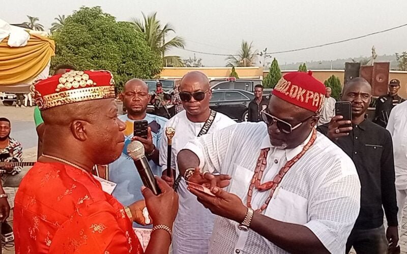 Enjoyment and gratitude as Dr. Kalu is designated Okpata Ozuora 1 for his generosity.