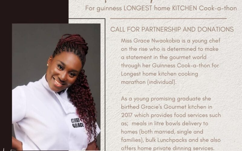Another Nigerian Chef Set To Break Guinness Record For Longest Cooking Marathon In Match.