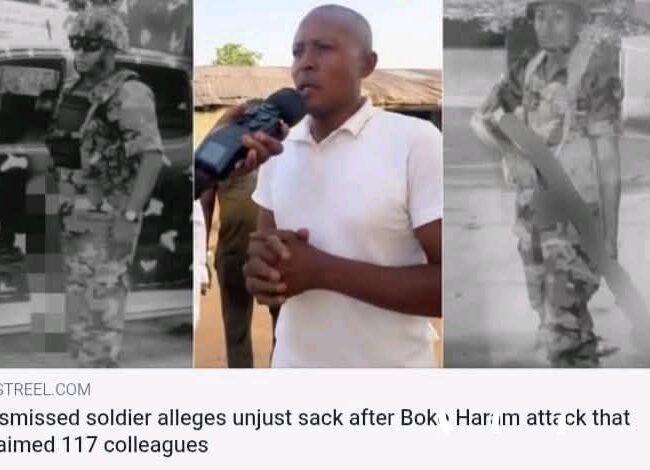 Former Soldier Alleges Unlawful Dismissal After Raising Question Following Deadly Boko Haram Attack in Baga