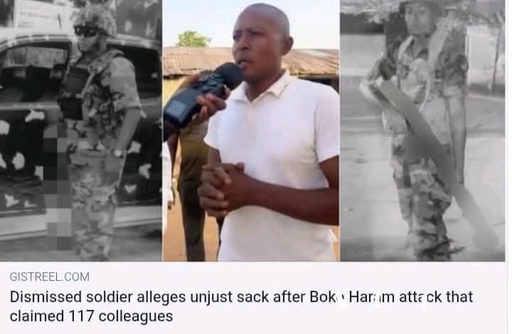 Former Soldier Alleges Unlawful Dismissal After Raising Question Following Deadly Boko Haram Attack in Baga