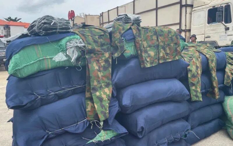 Police Intercept 47 Sacks of Military Uniforms, 80 Cartons of Suspected Illicit Drugs in Lagos 1 729364575 2128274701393917 949400552794329576 n