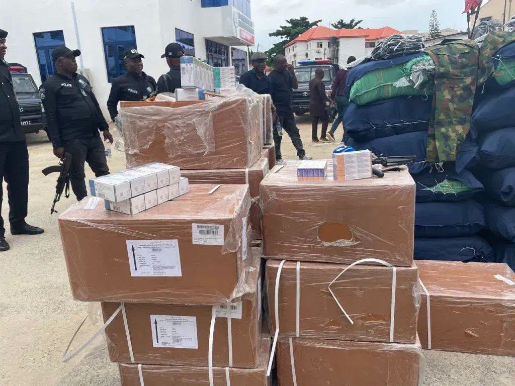 Police Intercept 47 Sacks of Military Uniforms, 80 Cartons of Suspected Illicit Drugs in Lagos 2 730854741 2198356777670481 4583428518449109886 n