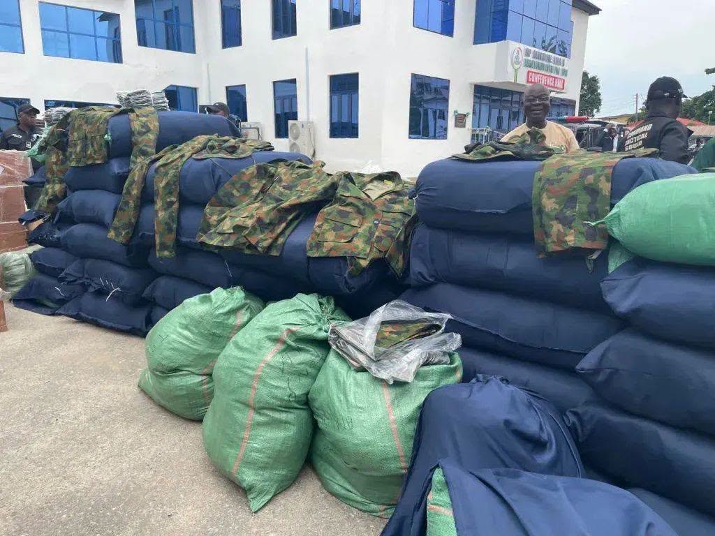Police Intercept 47 Sacks of Military Uniforms, 80 Cartons of Suspected Illicit Drugs in Lagos 3 731059545 1050746597890811 998701784689145553 n